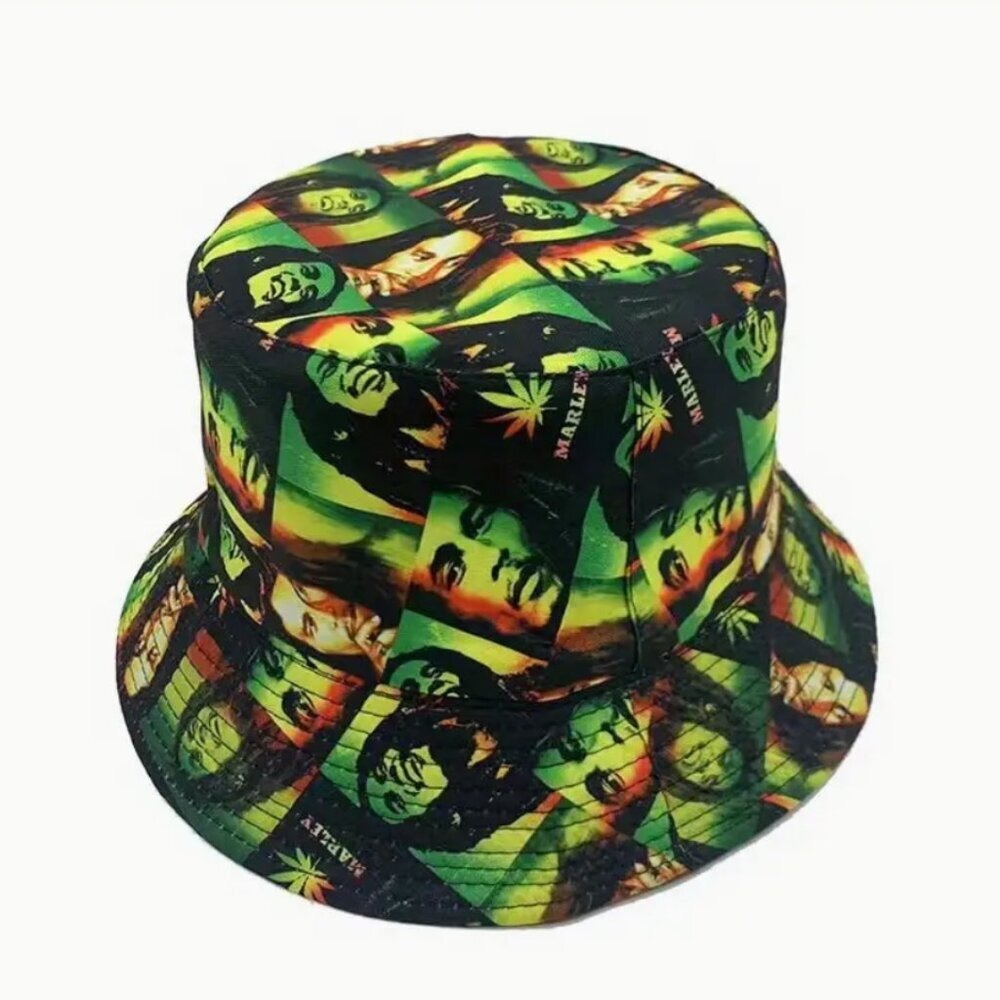 Bob Marley Reversible Bucket Hat – Vibrant & Trendy, Unisex